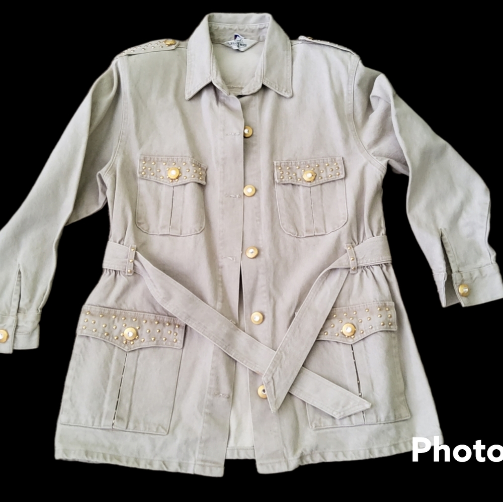 Light Green Denim Vintage Jacket